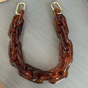 NWOT Clare V Resin Shortie Strap Tortoise